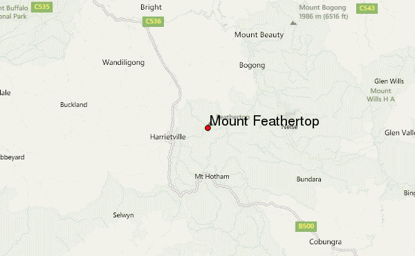 Mount Feathertop Location Map