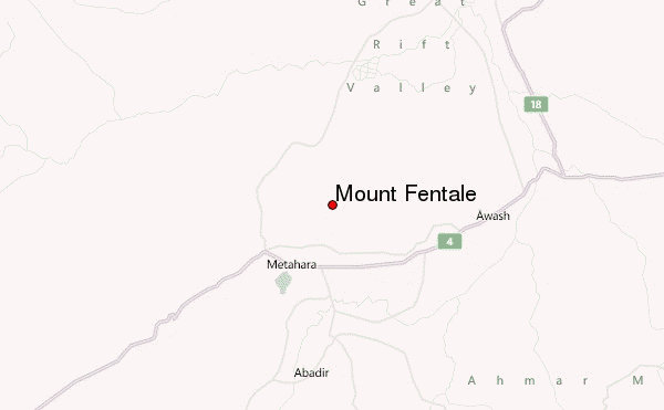 Mount Fentale Location Map