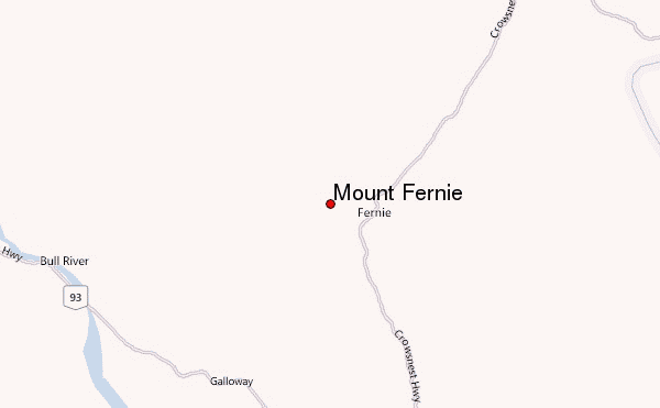 Mount Fernie Location Map
