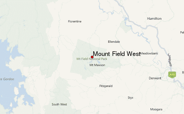 Mount Field West Location Map