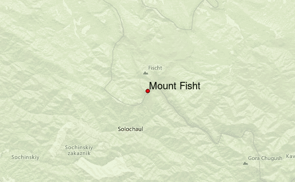 Mount Fisht Location Map