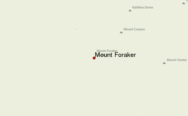Mount Foraker Location Map