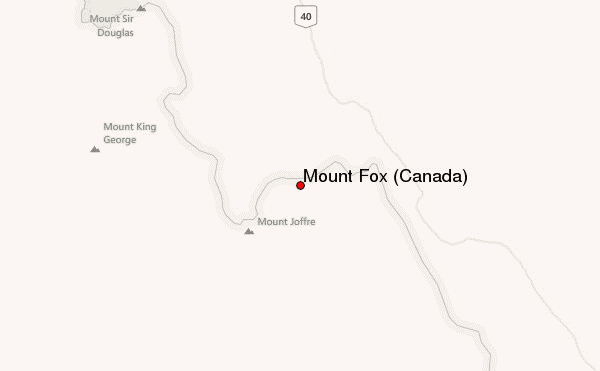 Mount Fox (Canada) Location Map