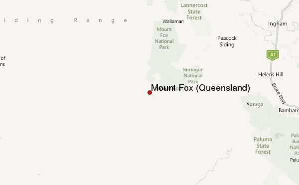 Mount Fox (Queensland) Location Map
