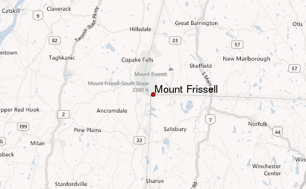 Mount Frissell Location Map