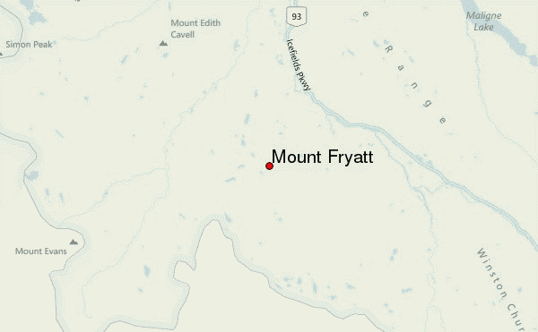 Mount Fryatt Location Map
