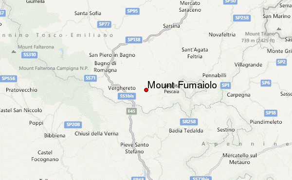 Mount Fumaiolo Location Map