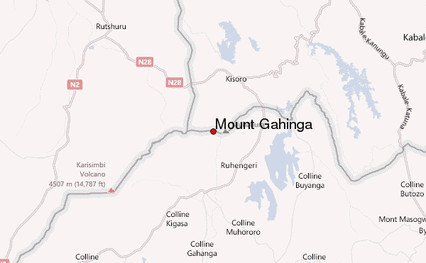 Mount Gahinga Location Map