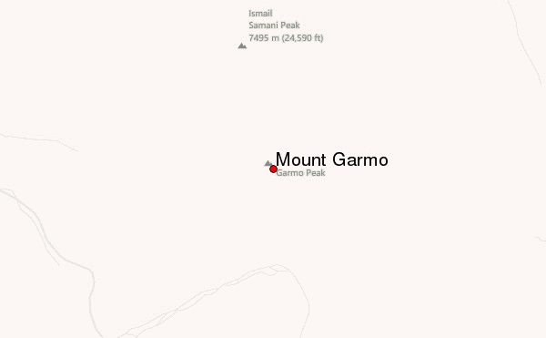 Mount Garmo Location Map