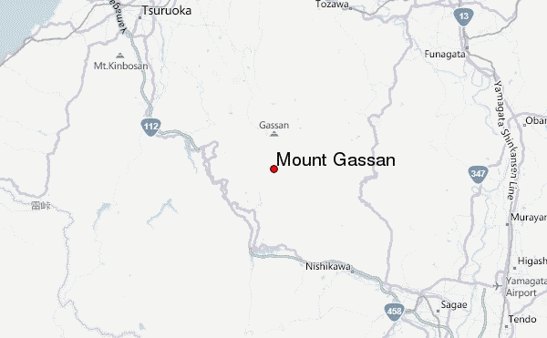 Mount Gassan Location Map