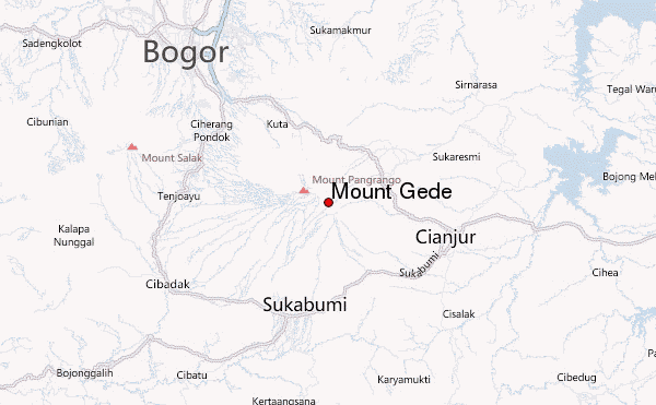 Mount Gede Location Map