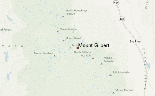 Mount Gilbert Location Map