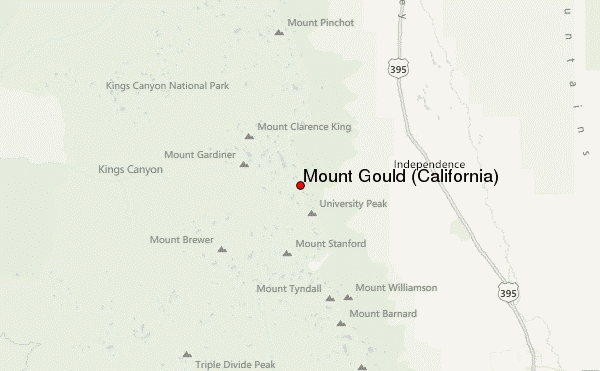 Mount Gould (California) Location Map