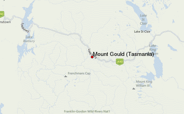 Mount Gould (Tasmania) Location Map