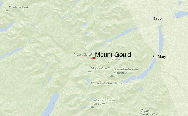 Mount Gould Location Map