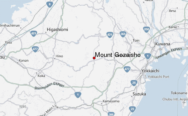 Mount Gozaisho Location Map