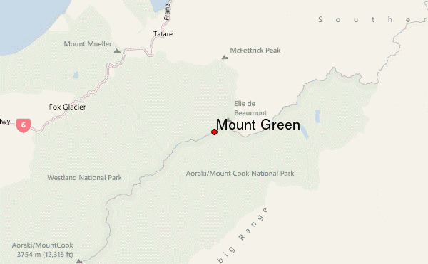Mount Green Location Map