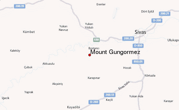 Mount Güngörmez Location Map