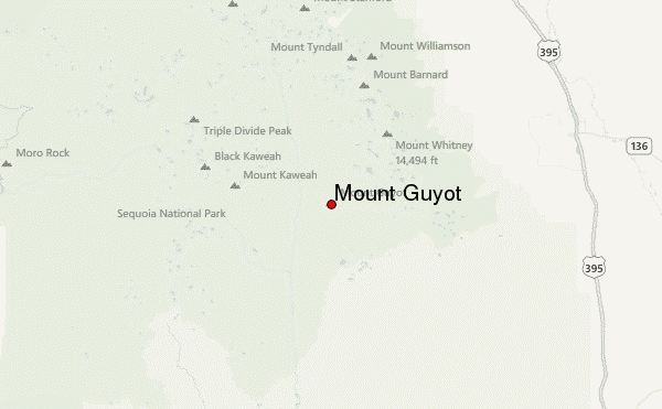 Mount Guyot Location Map
