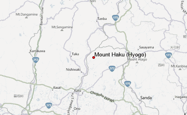 Mount Haku (Hyōgo) Location Map