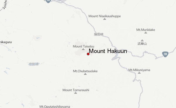 Mount Hakuun Location Map