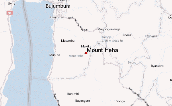 Mount Heha Location Map