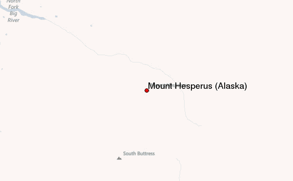 Mount Hesperus (Alaska) Location Map