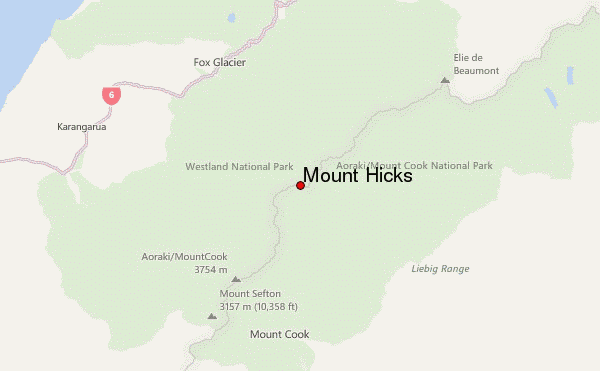 Mount Hicks Location Map