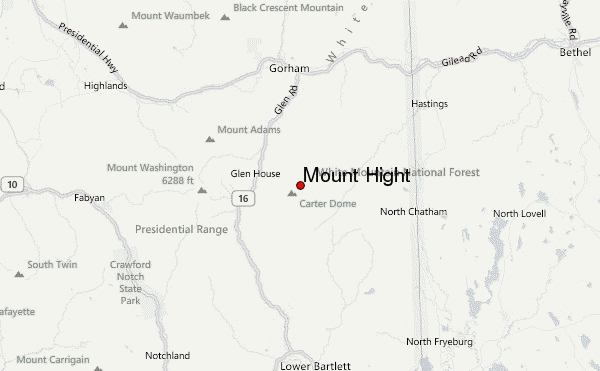 Mount Hight Location Map