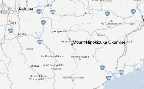 Mount Hinokizuka Okumine Location Map