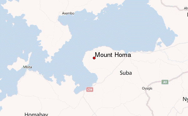Mount Homa Location Map