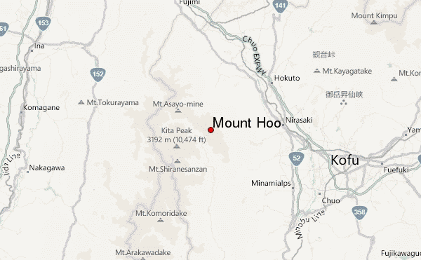 Mount Hōō Location Map