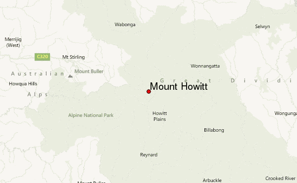 Mount Howitt Location Map