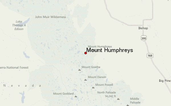 Mount Humphreys Location Map