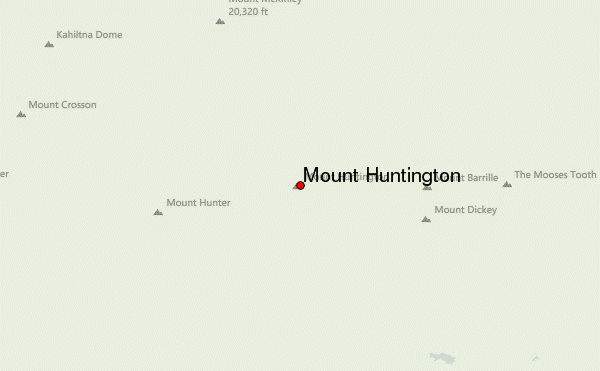Mount Huntington Location Map
