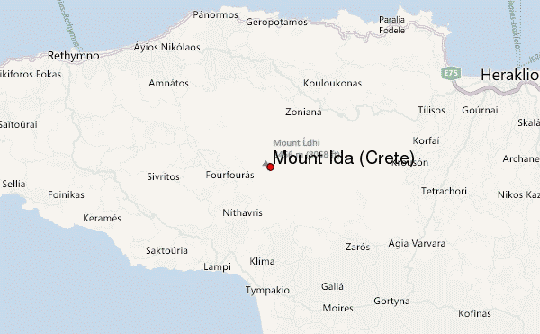 Mount Ida (Crete) Location Map