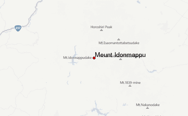 Mount Idonmappu Location Map