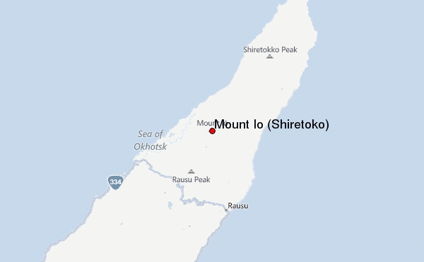 Mount Iō (Shiretoko) Location Map