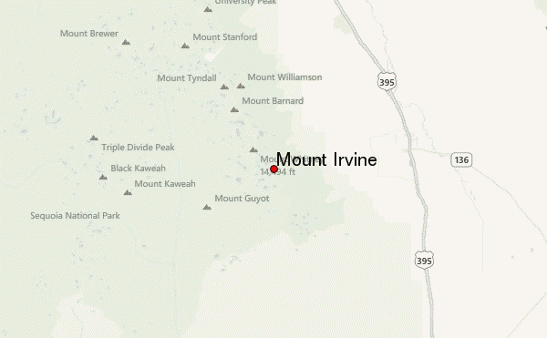 Mount Irvine Location Map