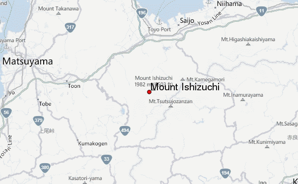 Mount Ishizuchi Location Map