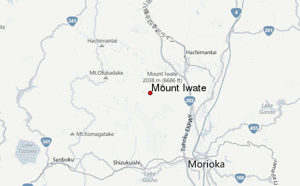 Mount Iwate Location Map