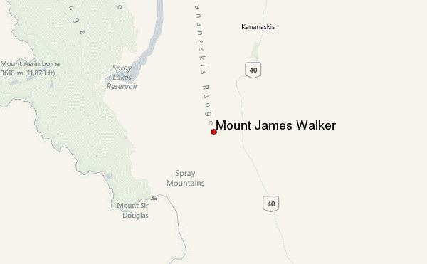 Mount James Walker Location Map