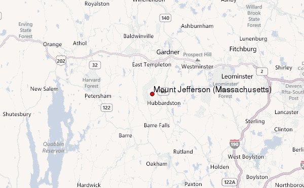 Mount Jefferson (Massachusetts) Location Map
