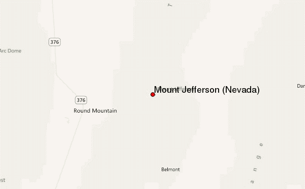 Mount Jefferson (Nevada) Location Map