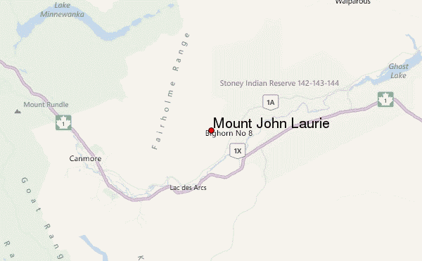 Mount John Laurie Location Map