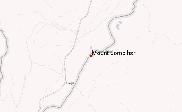Mount Jomolhari Location Map