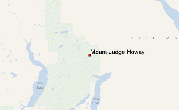 Mount Judge Howay Location Map