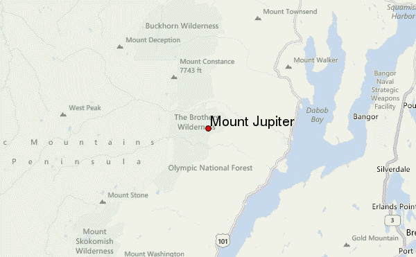Mount Jupiter Location Map