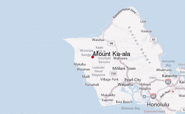 Mount Ka'ala Location Map