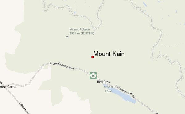 Mount Kain Location Map